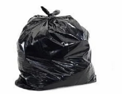 10kg Garbage Bag - Plastic, Customized Size, Black, Hand Length Handles, Water Resistant, Eco Friendly