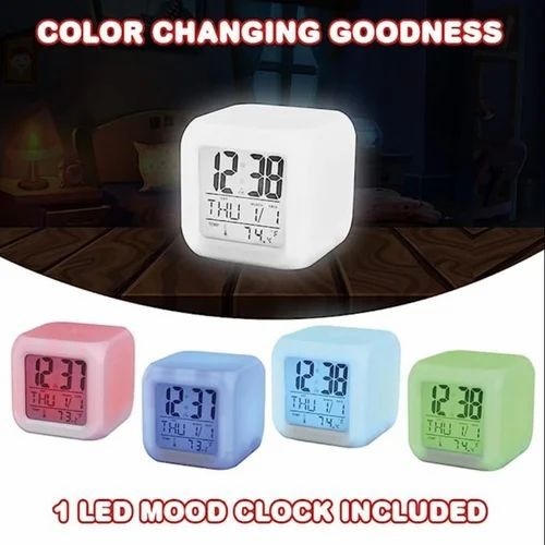 Led Colour Changing Digital Glowing Alarm Clock