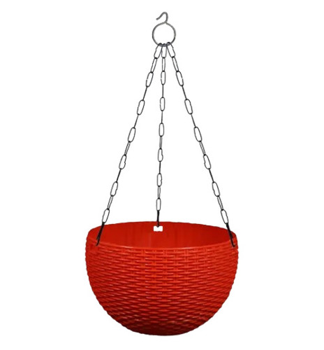 Red Round Hanging Pots