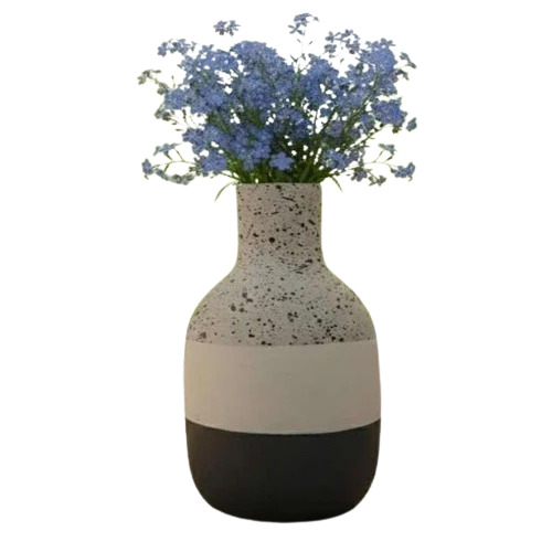 Round Painted Terracotta Vase - Capacity: 1 Kg