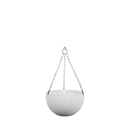 White Round Hanging Pots