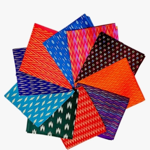 Blouse Fabric - Cotton, Standard Size, Multicolor | Light Weight, Washable, Printed Texture