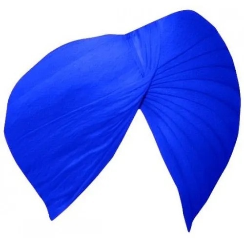 Ceremonial Pagri - Blue Voile, Free Size | Lightweight Fabric, Decorative Embroidery, Soft Texture, Stylish Draping