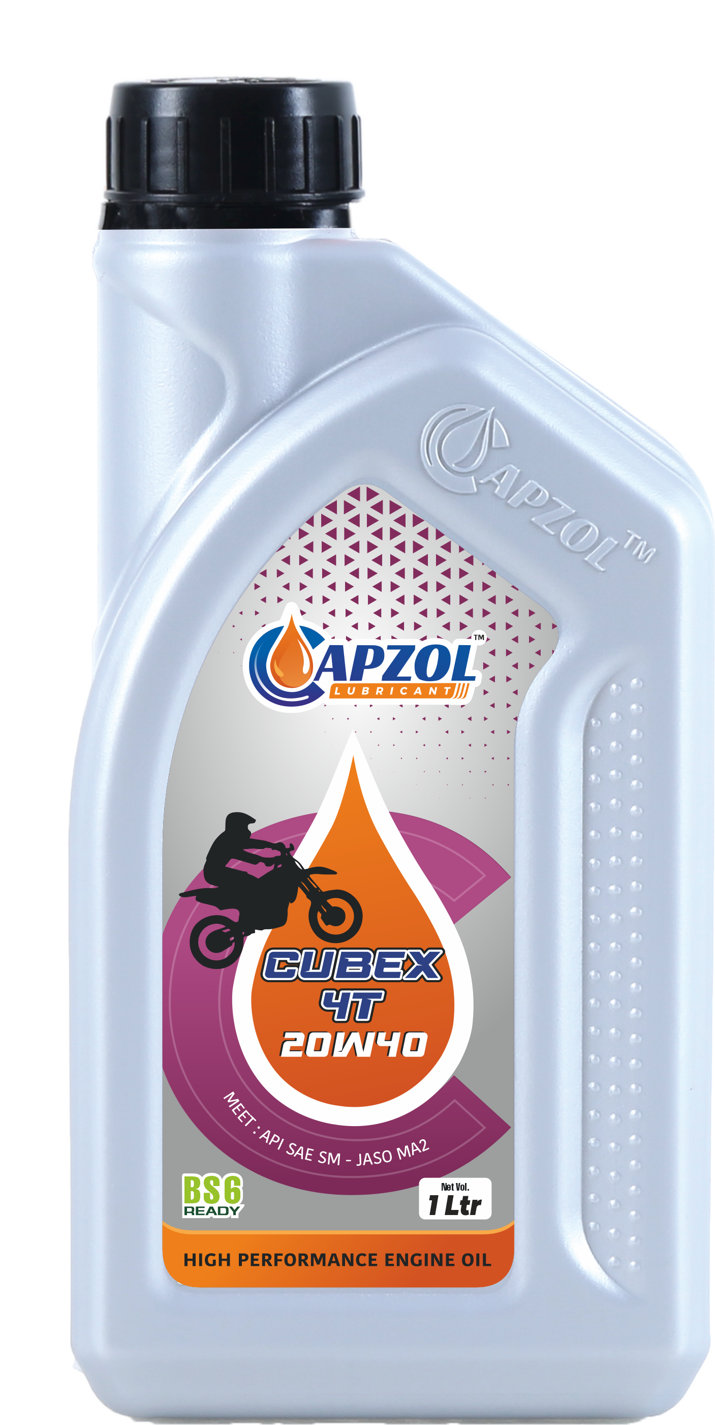 Cubex 4T Sae 20W40 Api Sm 1 Ltr Engine Oil - Application: Automobile Industries
