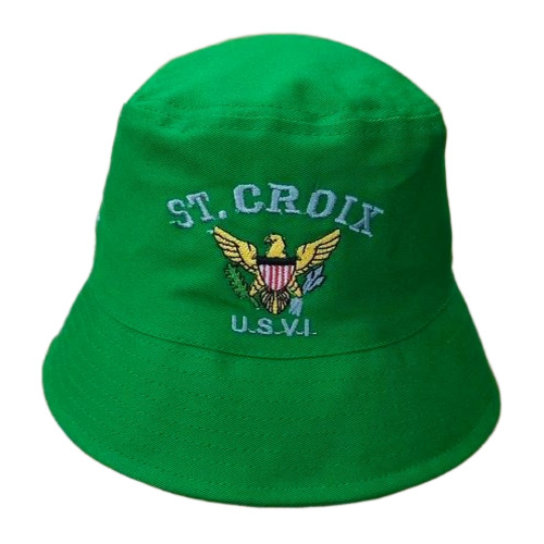 Green Embroidery Bucket Hat
