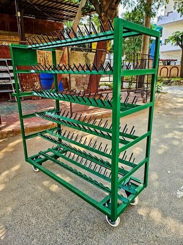Green Steel Industrial Trolley