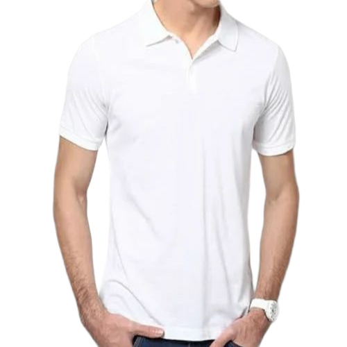 Men Casual White T Shirt