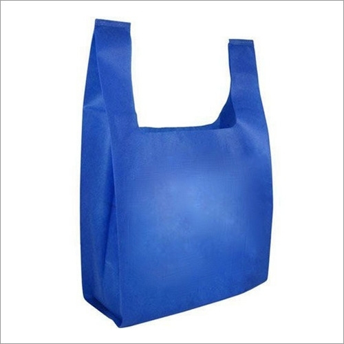 Non Woven U Cut Bag - Color: Blue