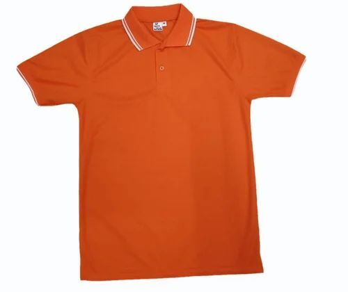 Plain Half Sleeves T Shirt - Polyester, Customized Sizes, Red | V-Neck, Quick Dry, Comfortable Fit