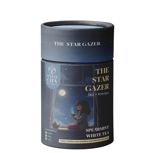 Spearmint And White Tea (100 Grams | 55 Cups) - Light And Refreshing Herbal Blend | The Star Gazer - Health Benefits: Relaxing