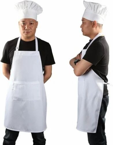 White Cotton Kitchen Apron