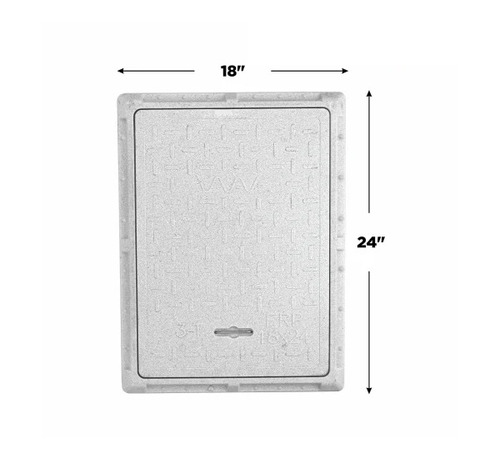 18x24 Inch Rectangular Frp Manhole Cover - Frp Material, 18x24 Inch, 3 Ton Load Capacity, Wave Brand