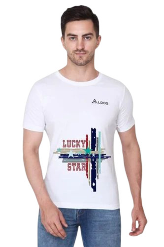 Cotton Printed T Shirt - Cotton, Customized Size, Multiple Colors | Light Weight, Breathable, Short Sleeves, O-Neck, Female Adult