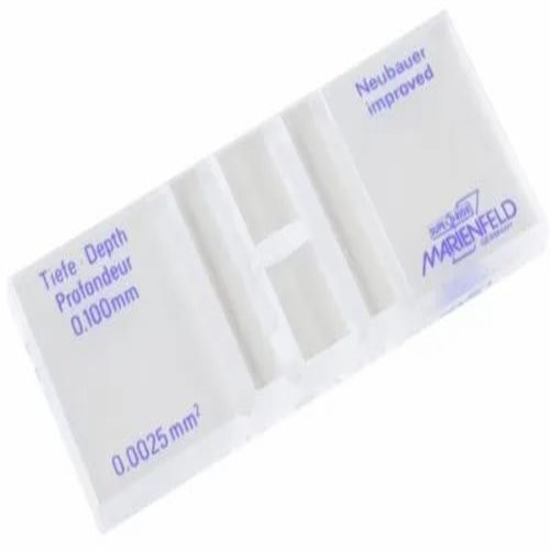 Improved Neubauer Counting Chamber - Plastic, Single Chamber, White | Manual Operation, Pack of 10 Pieces