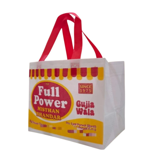 Non Woven Sweet Box Bags - Non Woven Material, Customized Size, Multiple Colors | Eco Friendly, With Handle, 2 Kg Load Capacity, Printed Pattern, Fine Finished Durable Rectangle