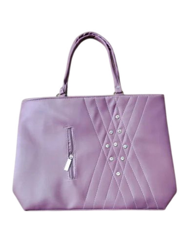 Pink Rexine Ladies Handbags - Rexine, Standard Size, Multiple Colors | Soft Texture, Handheld, Water Resistant, Durable, Fine Finished