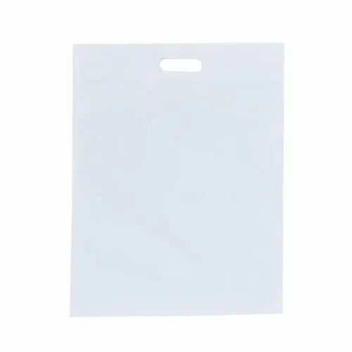White D Cut Non Woven Bag