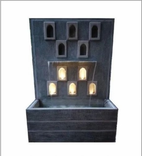 8mm Indoor Fiberglass Fountain - Fiberglass, 8mm Nozzle Diameter, Black | Garden Use, Standard Size