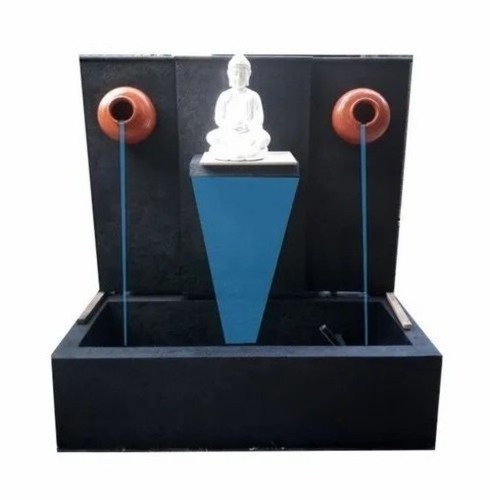 Black Fiberglass Garden Fountain