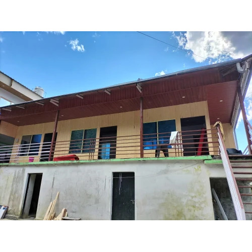 Customized Prefabricated Wooden House - Wooden, Brown, Coated | Swing Open Style, Prefab Panel Build