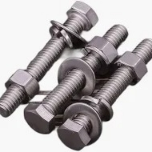 Galvanised Mild Steel Nut Bolt - MS, Standard Size, Silver | Durable, Corrosion Resistance, Rust Proof, Polished Finish
