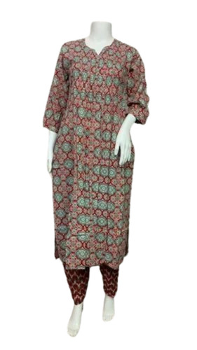 Ladies Cotton Kurti Pant Set
