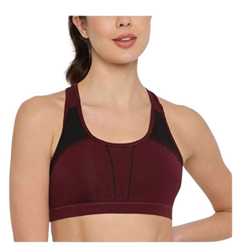 Ladies Cotton Plain Sports Bra - Sleeveless, Regular Fit, Lightweight | Soft, Breathable, Quick Dry, Comfortable Fit