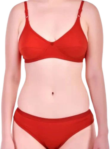 Ladies Red Bra Panty Set
