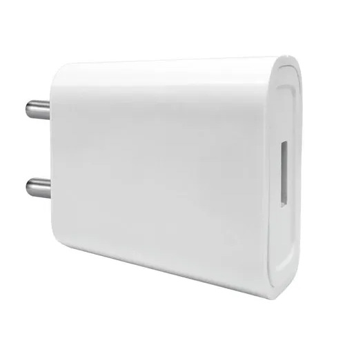 USB Travel Mobile Charger Adapter - ABS White, 5V 2A Output, Fast Charging | Easy To Use, Fire Safety