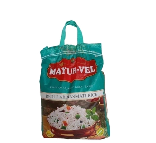 10kg Mayur Vel Regular Basmati Rice - Organic, White, Long Grain | Aged, Aromatic, Non Sticky, Fluffy Texture