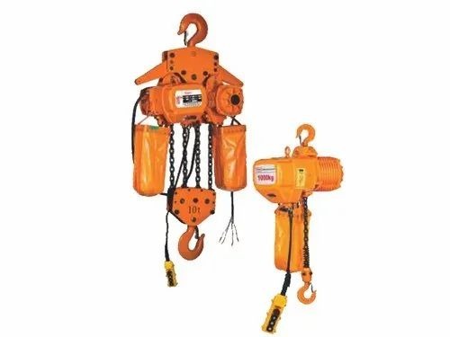20 Ton Chain Electric Hoist - Mild Steel, Yellow, 5-7 Kw Motor | Lifting Speed 8-10 m/min, 3-120 m Height
