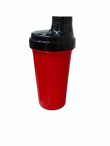 Gym Shaker Bottle - 650 ML, Red and Black | Flip Top Cap, Round Shape, Optimum Quality