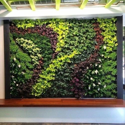Horizontal Green Artificial Green Wall