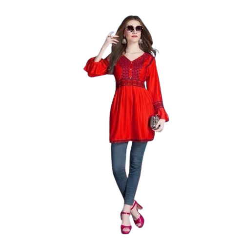 Ladies Red Fancy Kurti