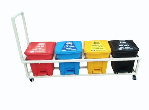 Plastic Bio Medical Dustbin Trolley