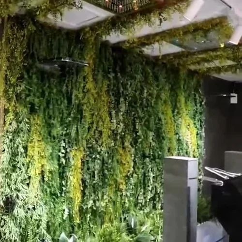 Pp Artificial Green Wall - Plastic Rectangular | Indoor Outdoor Wall Decoration, Easy To Install