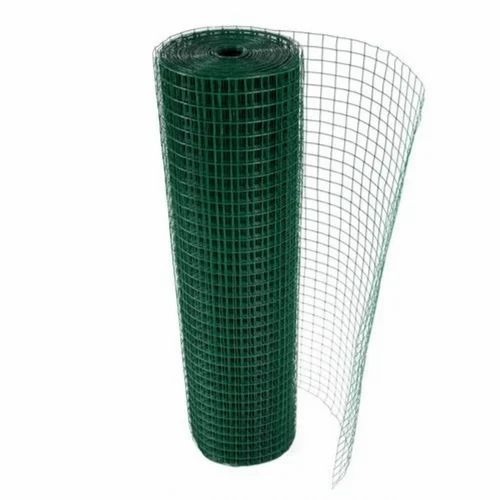 Pvc Coated Square Wire Mesh - 12 Gauge 1 Inch Opening Green PVC Coated, Suitable for Shelves and Decoration