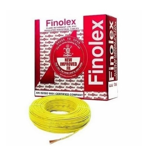 Pvc Insulated Wire - Copper 2.5 Sqmm Yellow, 1100V Voltage, Flame Resistant, Water and Shock Resistant