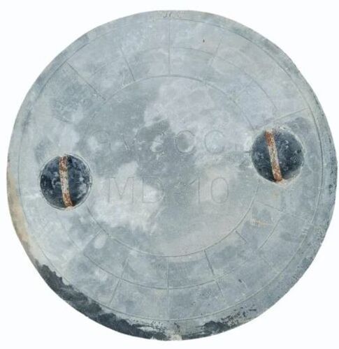Round RCC Manhole Cover - Concrete, 720mm Diameter, Light Grey, Painted, Lockable