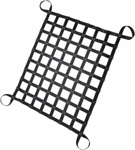 Square Rope Cargo Net - Carbon Fiber, 4mm Thickness, Black, 15-40mm Mesh Size | Safety Purpose