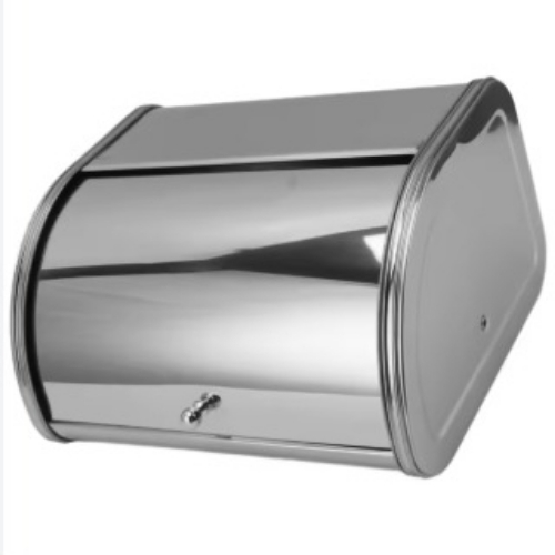 Stainless Steel Bread Box - Standard Size, Silver | Polished Finish, Corrosion Resistant, Rust Proof, Durable
