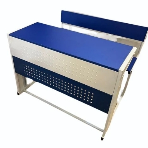 Stainless Steel School Dual Bench Desk