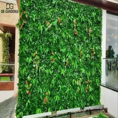 Uv Artificial Green Wall - Plastic, Rectangular, Green | Easy To Install, Indoor Outdoor Wall Decoration