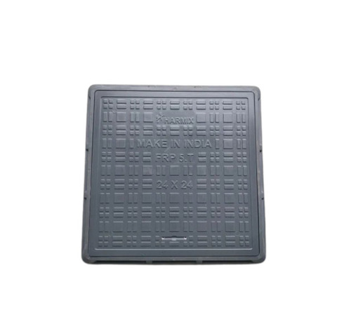 24x24 Inch Grey FRP Manhole Cover - FRP, 600x600 mm, 5 Ton Load Capacity, Square Shape