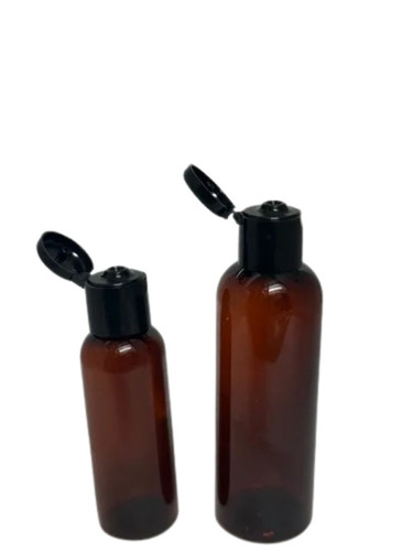 50 Ml / 100 Ml Pet Amber Bottle With Flip Top Cap