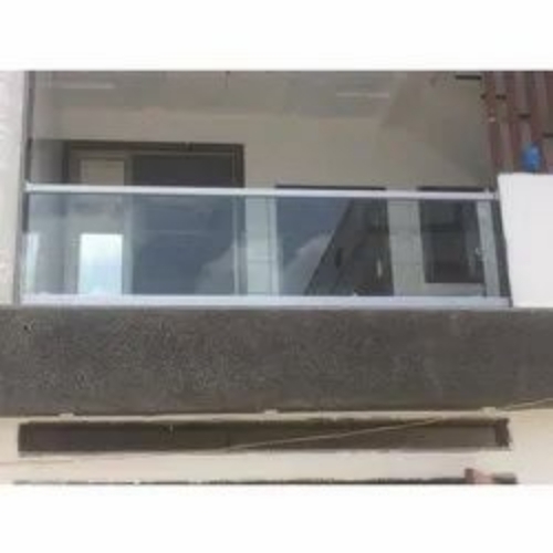 Aluminium Glass Railing - Aluminium Frame Silver Paint Coated | Rust Proof Anti Corrosion