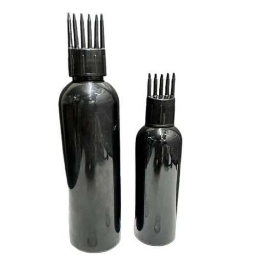 Black Pet Bottle With Comb / Applicator Cap