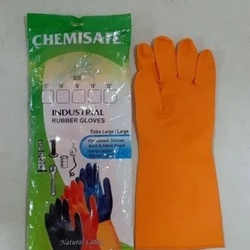 Chemi safe rubber hand gloves