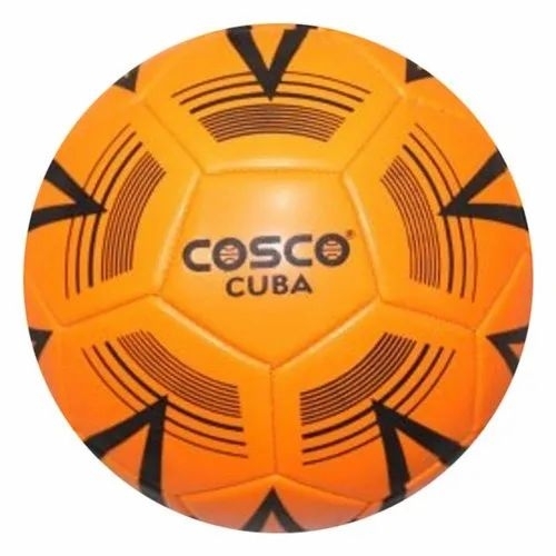 Cosco Cuba Football - Imported PVC Size 5 Orange | Rubber Material Nylon Winding Butyl Bladder