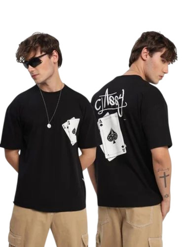 Drop Shoulder T Shirt - Cotton, Customized Size, Multiple Colors, 180 GSM | Light Weight, Breathable, Mega Sleeves, Casual O-Neck